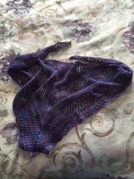 The shawl in need of some reblocking